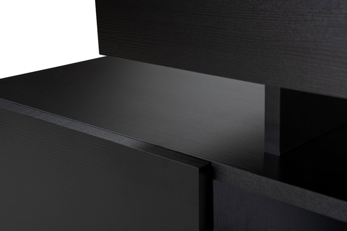 Hanah Home Beliz - Soporte de TV Madera Negro Hanah Home Beliz - Soporte de TV Madera Negro